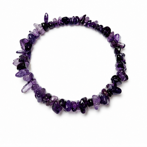 Bracelet Améthyste Baroque 19cm – La Sérénité en Une Pierre 100% Pierre Naturelle | Fabrication Française
