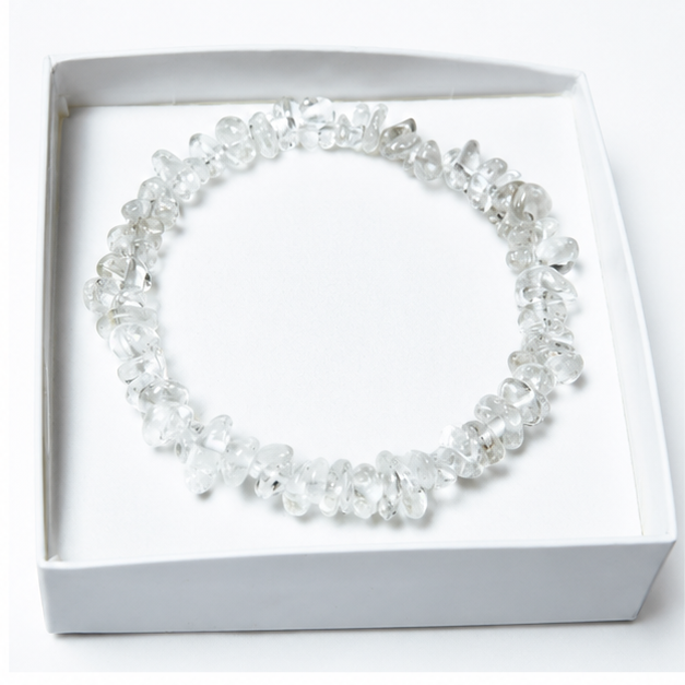 Bracelet Cristal de Roche Baroque 19cm – La Pureté en Une Pierre 100% Pierre Naturelle | Fabrication Française