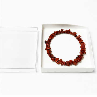 Bracelet Jaspe Rouge Baroque 19cm – La Force en Une Pierre 100% Pierre Naturelle | Fabrication Française