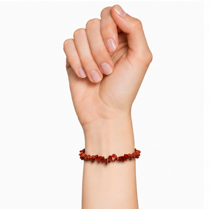 Bracelet Jaspe Rouge Baroque 19cm – La Force en Une Pierre 100% Pierre Naturelle | Fabrication Française