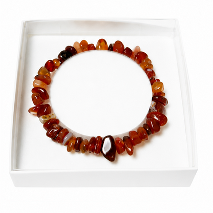 Bracelet Cornaline Baroque 19cm – L’Énergie en Une Pierre 100% Pierre Naturelle | Fabrication Française