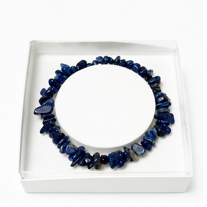Bracelet Lapis-Lazuli Baroque 19cm – La Sagesse en Une Pierre 100% Pierre Naturelle | Fabrication Française