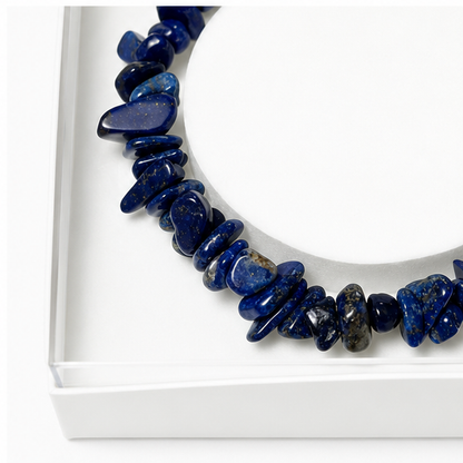 Bracelet Lapis-Lazuli Baroque 19cm – La Sagesse en Une Pierre 100% Pierre Naturelle | Fabrication Française